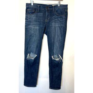 Treasure & Bond Skinny Boyfriend Ankle Jeans Distressed Medium Wash Size 28